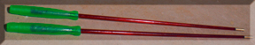 A Red Pair of sticks.